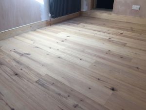 Unfinished solid pitch pine flooring