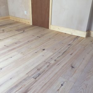 Unfinished solid pitch pine flooring
