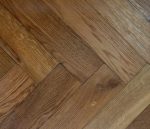 Engineered oak blocks smoked brushed and oiled