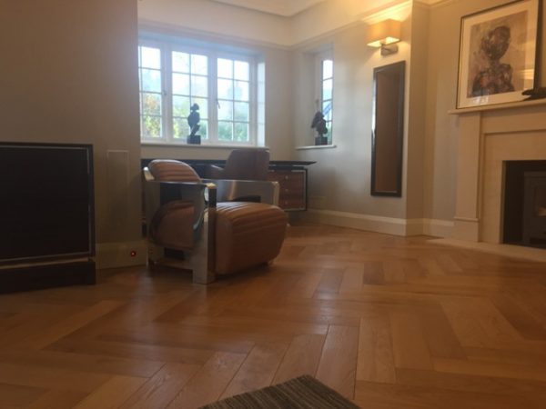 Herringbone Prime grade oak blocks engineered