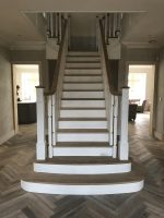 Smoked and White oiled Herringbone Oak