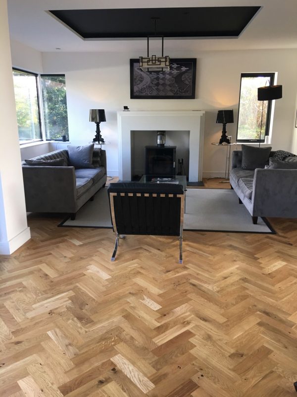 Herringbone oak Bona finish